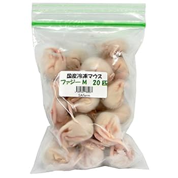 Amazon | 冷凍マウス ファジー M 20匹 国産 SAfarm | SAfarm